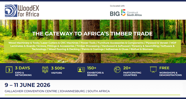 2026南非约翰内斯堡国际木工机械展览会