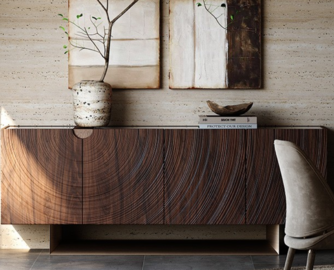 意大利家居品牌VISN推出「涟漪」雕刻柜：重现梵高《星月夜》