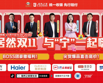 董事长王宁亲自挂帅，居然之家双11直播创162万总曝光