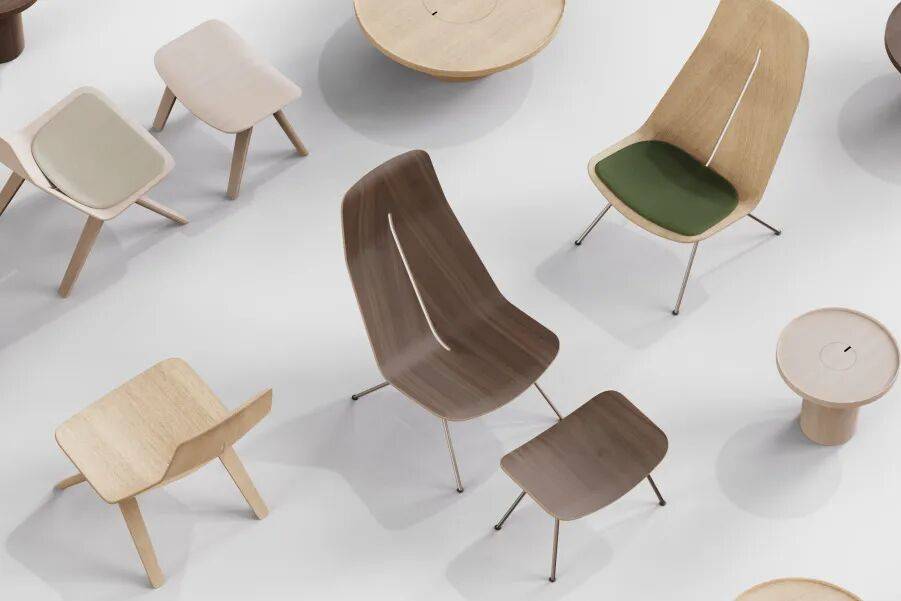 一张如高定剪裁的胶合板椅：Join Chair的“折叠”艺术