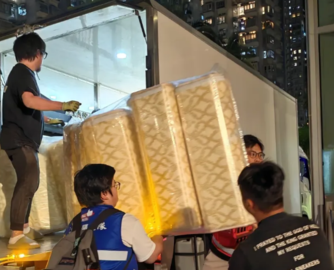 香港大埔火灾！海马牌床垫三小时紧急驰援
