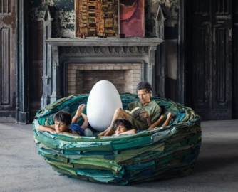 意大利激进设计的标志之作：La Cova，用鸟巢意象颠覆传统坐具