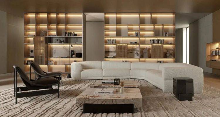 Molteni&C Emile：雕塑感模块化沙发，分而合一的当代居住哲学